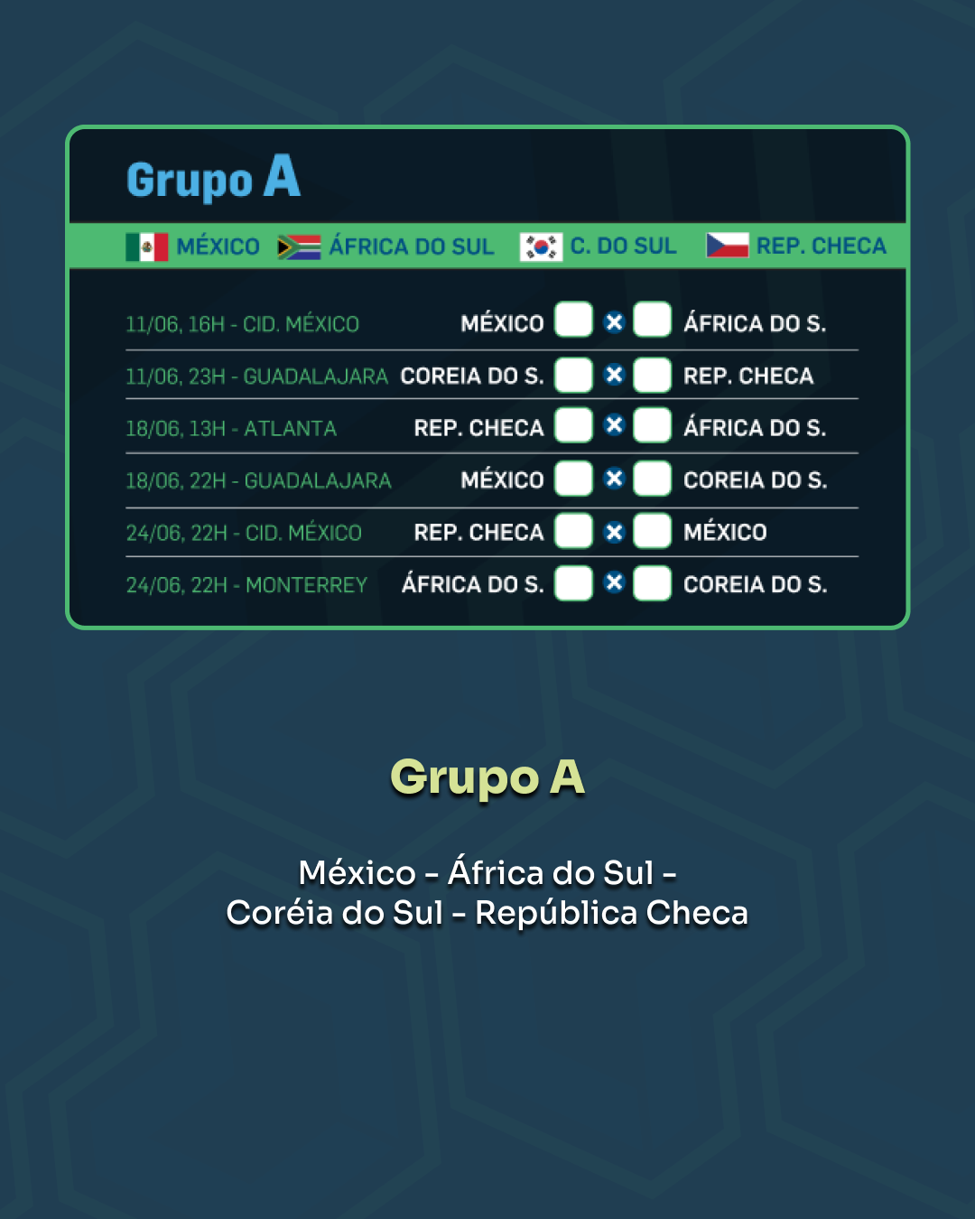 Arte 2 do carrossel digital da Copa do Mundo 2026