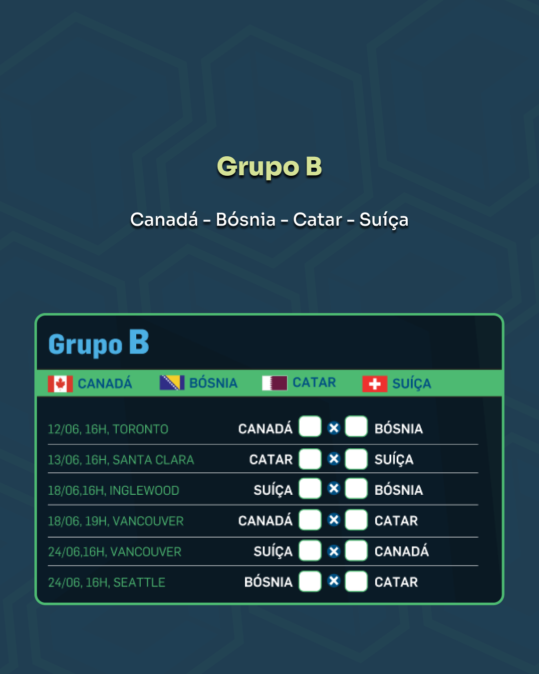 Arte 3 do carrossel digital da Copa do Mundo 2026