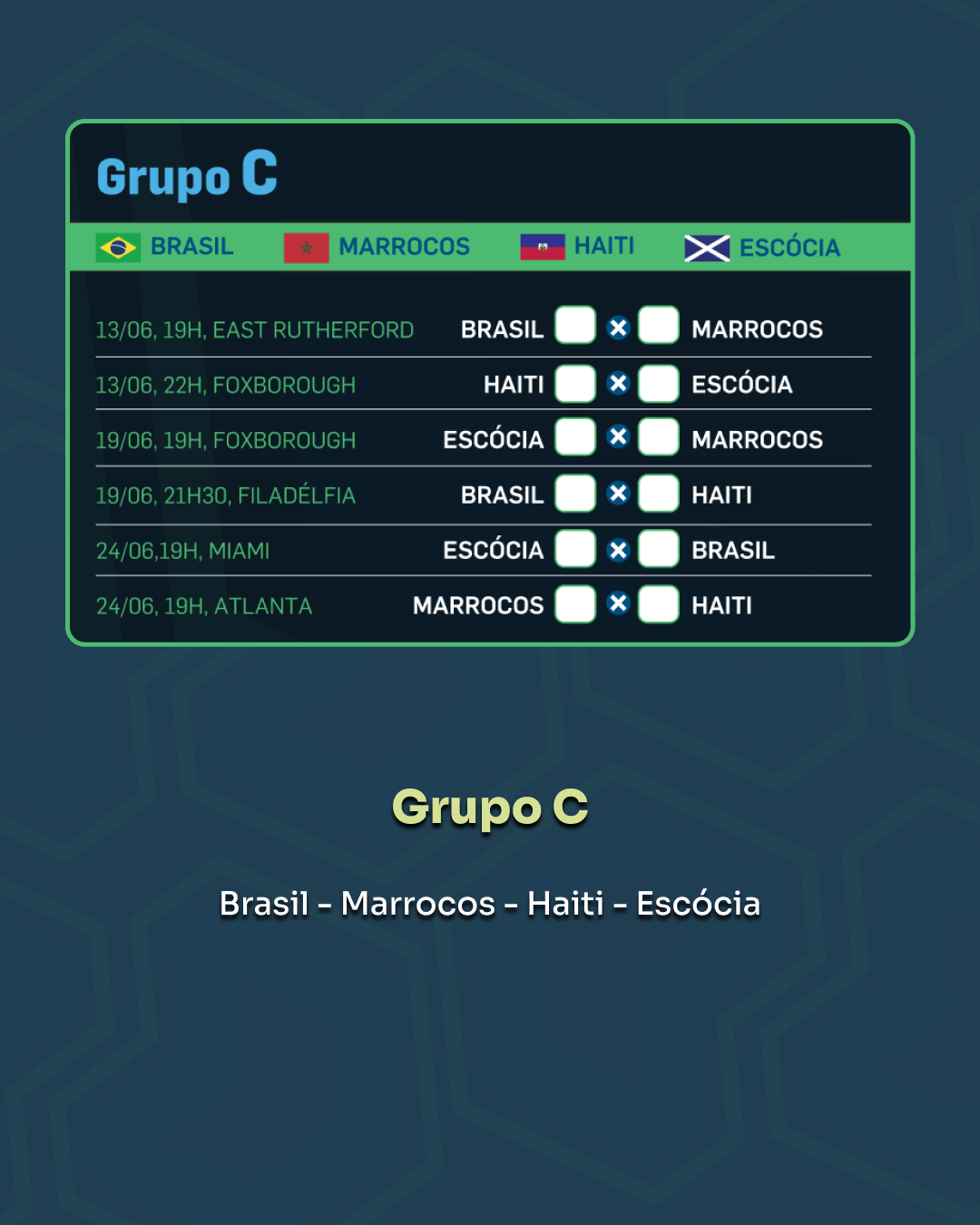 Arte 4 do carrossel digital da Copa do Mundo 2026