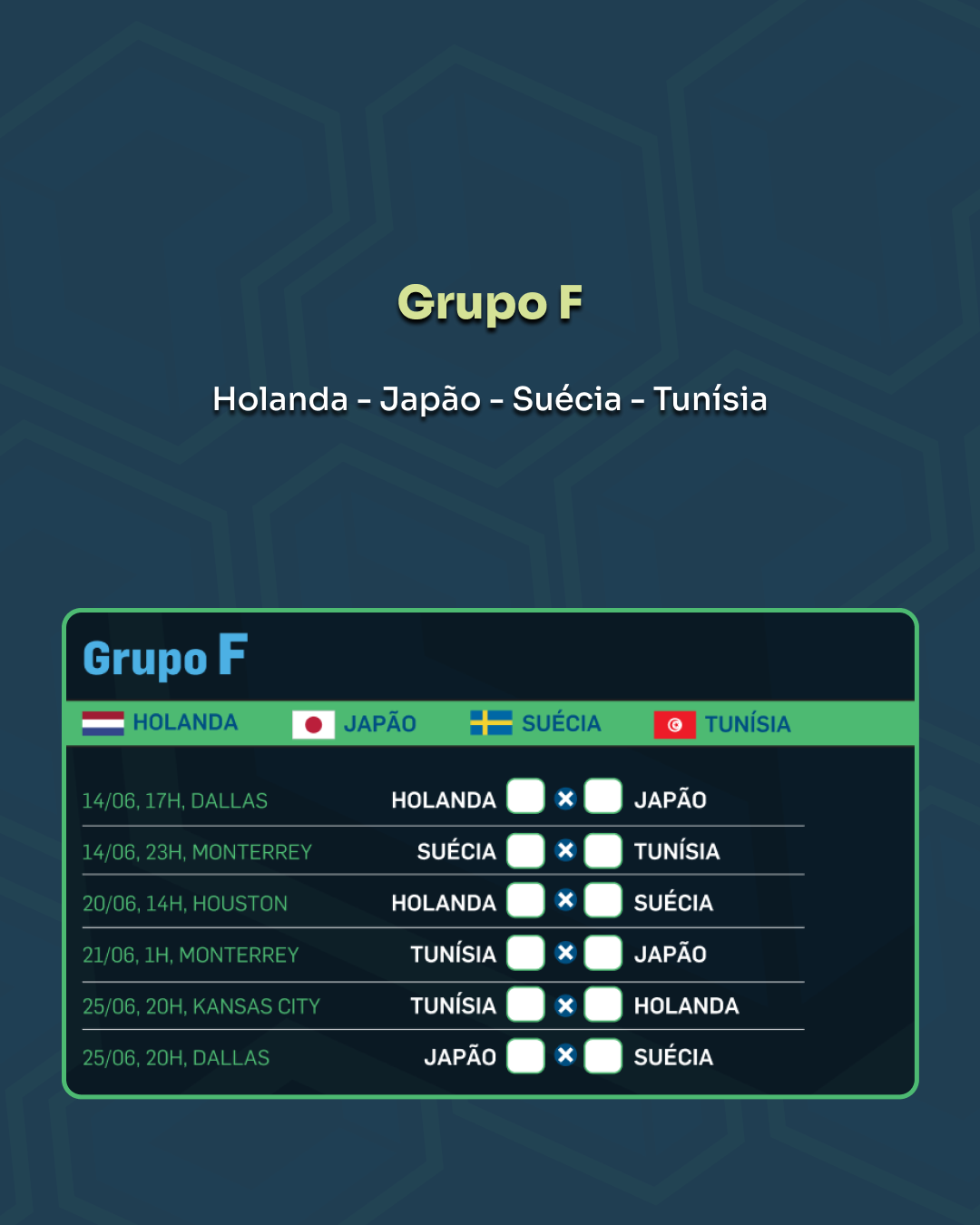Arte 7 do carrossel digital da Copa do Mundo 2026