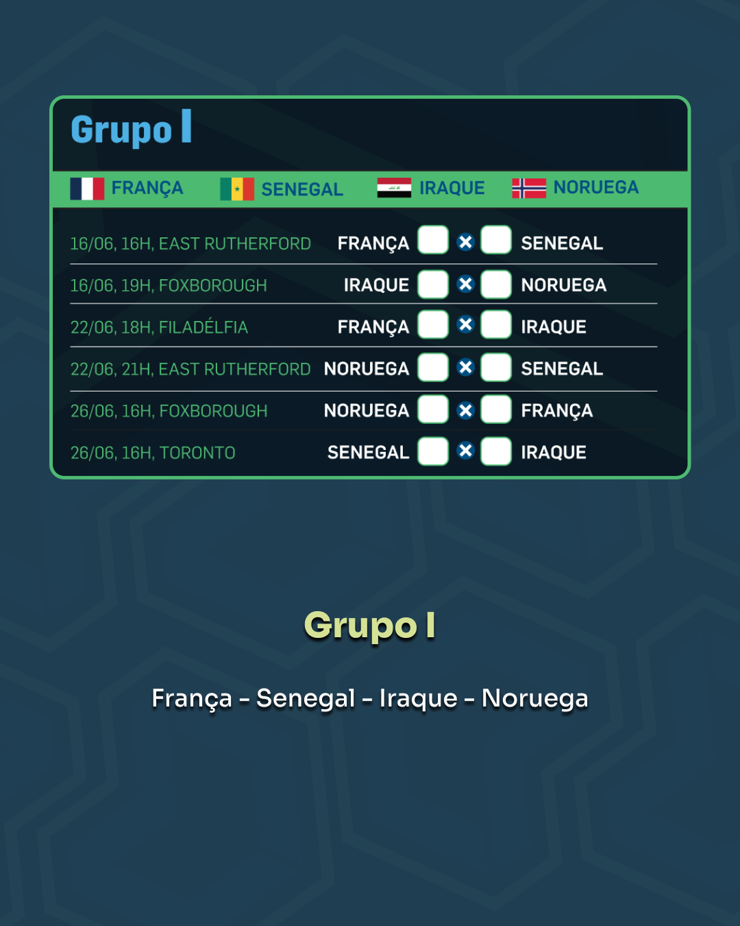 Arte 10 do carrossel digital da Copa do Mundo 2026